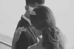 grayscale photography of wedding couple